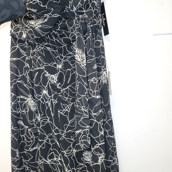 Lulu's Dancing in the Dark Black and White Print Strapless Jumpsuit Size S - Picture 7 of 16